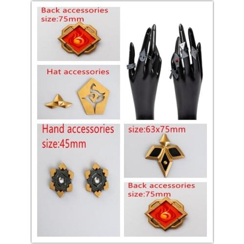 Full Sets Anime Game Genshin Impact Hu Tao Finger Ring Men Women Take Photo Props Xmas Gifts Full set Fashion Jewelry Cosplay
