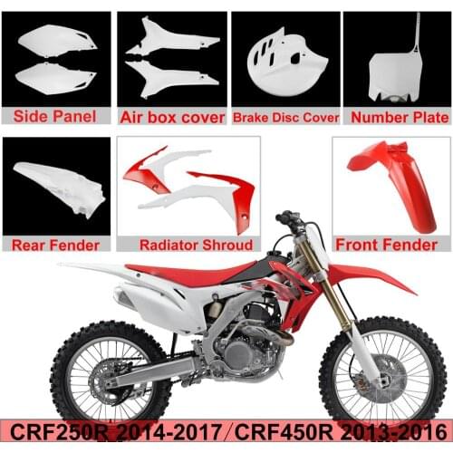 Motocross Complete Body Kit Full Fairing Cover for Honda CRF250R CRF450R Radiator Shroud Side Panel Fender Bodywork Frame Guard