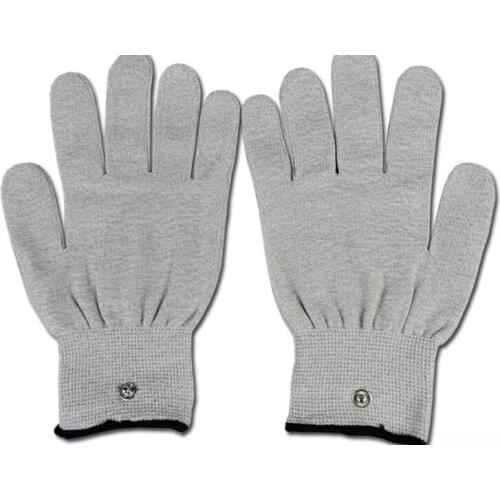 Hand Massager physical therapy Anti-static anti-skid Fiber vibrating massage Therapeutic apparatus beauty electrode glove+cable