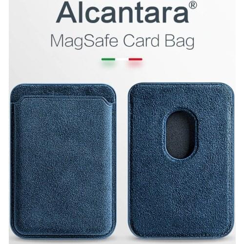 SanCore Alcantara iPhone Wallet with MagSafe Magnetic Card bag For iPhone 12 12Pro 12Pro MAX 12Mini Case Back Cover Card Holder
