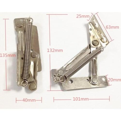 2pcs Folding Sofa Bed spring hinge 10KG 80 degree Cabinet Door Lift Up Stay Flap Top Support Hinges Furniture Hardware bisagra