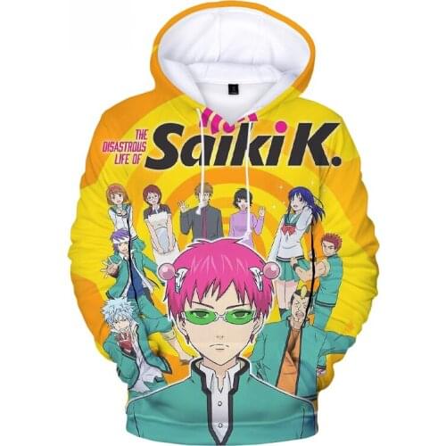 Japan Anime The Disastrous Life of Saiki K Saiki Kusuo 3D Printed Hoodie Women Men Harajuku Sweatshirt Streetwear Casual 2XS-5XL