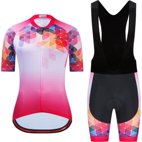 2021 Triathlon Suit Women Clothes Cycling Skinsuits Body Sets Pink Roupa De Ciclismo Feminino Rompers Womens Jumpsuit Triatlon