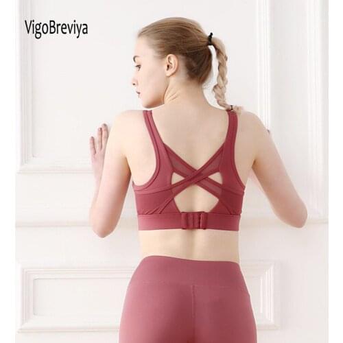 VigoBreviya Women High Impact Push Up Seamless Sports Bra Female Workout Sport Top Crop Fitness Wear For Yoga Gym Brassiere Vest