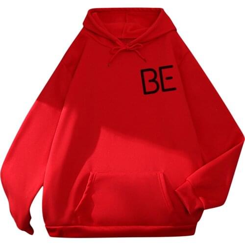 Women Korean Sweatshirt Fashoin Letter Printing Drawstring Hoodie High Street Long Sleeve Hooded Top Pocket Crew Neck Pullover