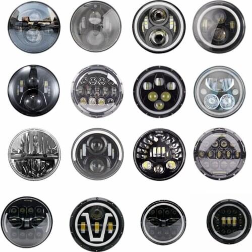 1 pair 7-inch LED car and motorcycle headlight H4 Farrell Farol Moto headlight for Softail Cafe Racer motorcycle accessorie