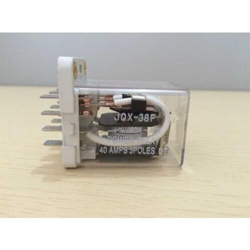 1pc JQX-38F 3Z 40A 11 Pin Terminal 3 Poles DT Intermediate Relay Power Relay Electromagnetic Relay 12VDC 24VDC 110VAC 220VAC