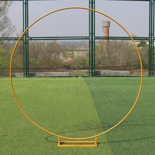 2.5m big Circle Wedding Birthday Arch Decoration Background Wrought Props Single Arch flower door rack balloon arch