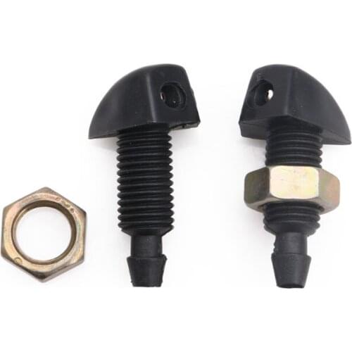 2Pcs Black Plastic Window Windshield Washer Spray Sprayer Nozzle for toyota