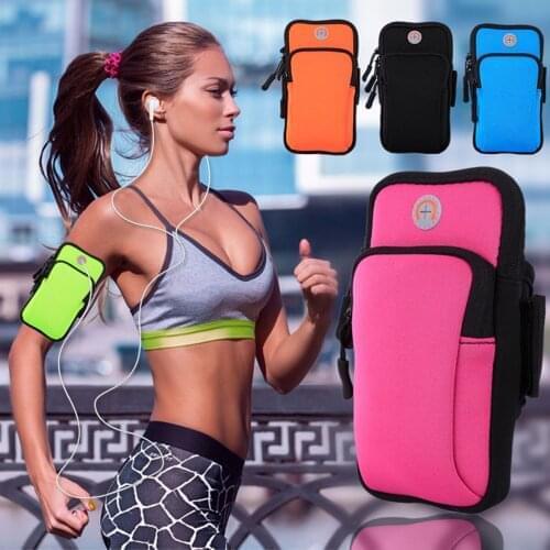 2Pcs Universal Cell Phone Bag Case Cover Holder Wristband Exercise Gym Sport Running Fitness Armband Bag Ajustable Workout Bags