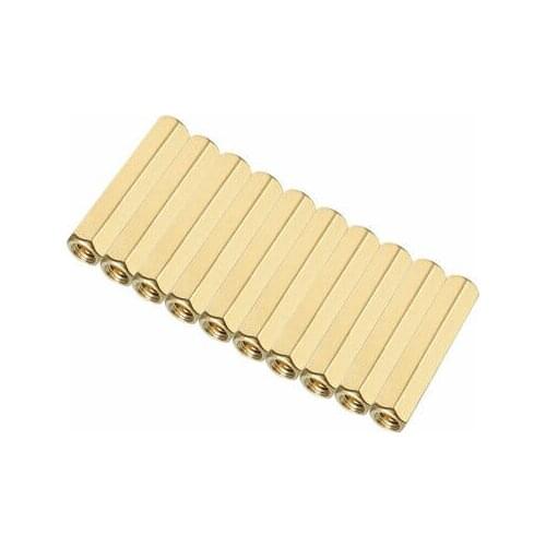 20pcs Brass Straight PCB Pillar Female Thread Hex Standoff Spacer M3x5x22mm