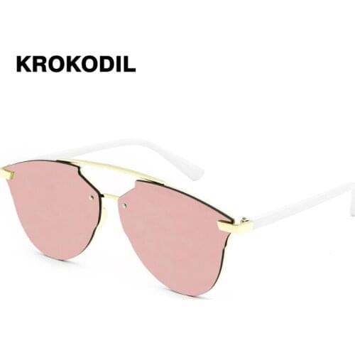 2020 Round Cat Sunglasses Women Brand Vintage Fashion Gold Mirrored Sun Glasses Unique Flat Ladies Sunglasses Oculos UV400 RAP16
