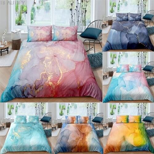 2021 3D Marble Pattern Design Pattern Duvet Cover Pillow Case Bedding Set Quilt Pillowcases Home Bedclothes Multi Size
