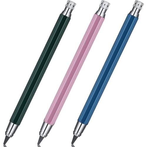 3 Pcs 5.6 mm Mechanical Pencils Sketch Up Automatic Mechanical Graphite Pencil for Draft Drawing Wood Working