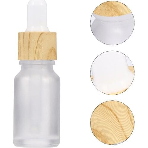 4pcs Refillable Essential Oil Bottles Portable Dropper Bottles Glass Bottle