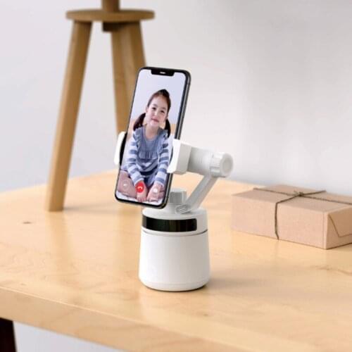 AI Human Shape Recognition Stabilizer Smart Tracking mobile phone holder mount with built-in battery