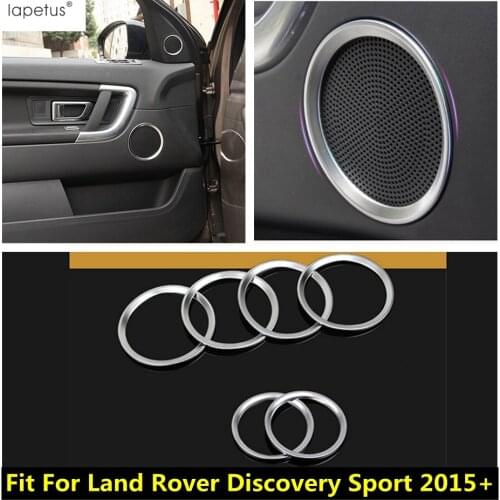 Lapetus Accessories Fit For Land Rover Discovery Sport 2015 - 2019 ABS Side Car Door Audio Speaker Circle Ring Molding Cover Kit