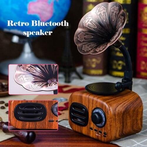 Retro Classic Style Speakers Bluetooth Gramophone Speaker Portable Mini Wireless Sound Speaker For Home Office Speakers New