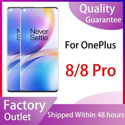 AMOLED Display For OnePlus 8 IN2013 OnePlus 8 Pro IN2023 LCD Touch Screen Digitizer Assembly Repair Replacement With Frame