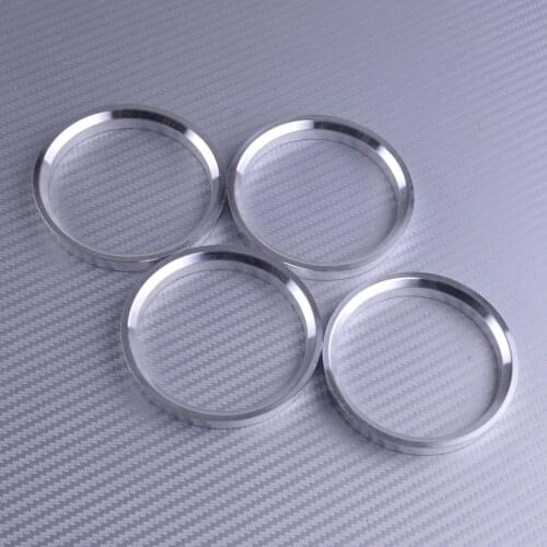 DWCX 4Pcs Aluminum Alloy Silver Car Wheel Hub Centric Ring Spigot Spacer fit for Honda Acura Range 64.1ID - 73.1OD