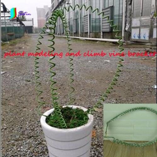 Flexible Green Plant Modeling And Climb Vine Iron Wire Spiral Bracket,Climbing Rattan Frame holder support S0427H
