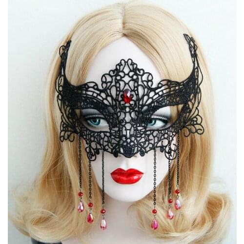 Hot sexy black lace mask veil/womens funny masquerade ball Halloween party Mask nightclub sexy veil