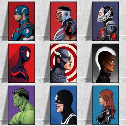 Marvel Avengers Superhero Comic Canvas Painting Captain America Posters and Prints Wall Art Picture Bedroom Living Room Decor