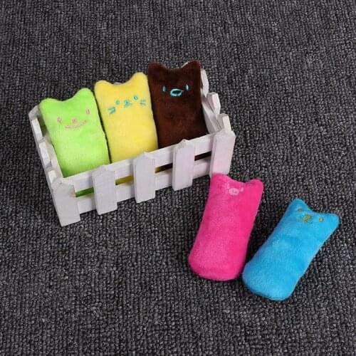 Hot Funny Interactive Plush Cat Pet Kitten Toy Teeth Grinding Catnip Toys Chewing Vocal Toy Claws Thumb Bite Cat mint For Cats
