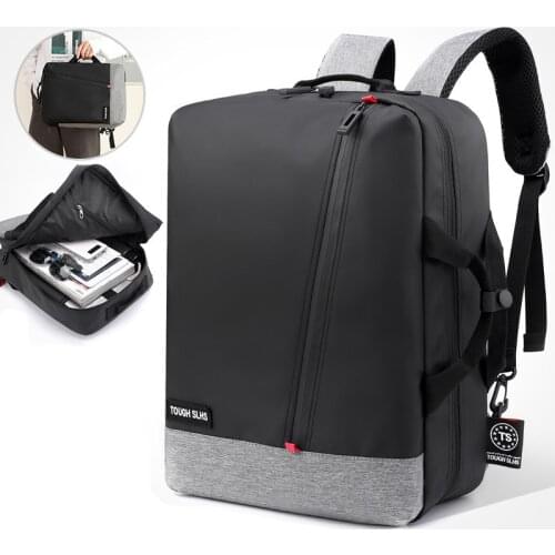 Fashion Mens Computer Laptop Backpack Leisure Waterproof Outing Travel Student Bag Multi-Function Large-Capacity New Design
