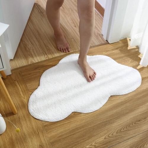 Nordic Cloud Shaped Bathroom Floor Mat Cotton Area Rug Fluffy Bath Rugs Anti-Slip Doormat for Doors Living Room Decoration Decor