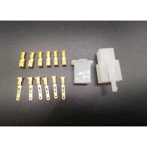 New 10 sets of 6 PIN 2.8mm car Connector kit male and female socket plugs for cars, motorcycles