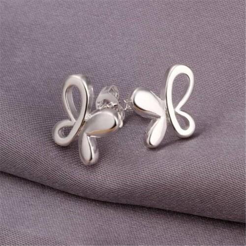 New exquisite Specials silver color jewelry elegant fashion women classic butterfly earrings