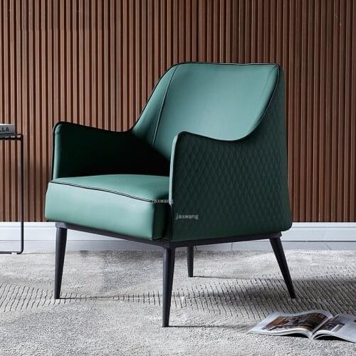 Nordic Single Sofa Chair Luxury Modern Minimalist Living Room Lazy Sofa Chair Balcony Leather Designer Lounge Chair