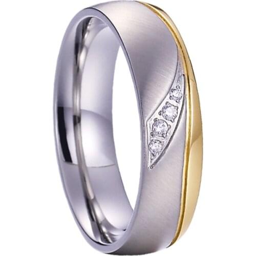 Wholesale jewelry lots gold color ring set for women with cubic zirconia