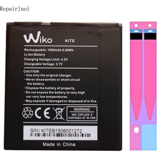 Original Cell Mobile Phone 3.7v 1800mAh Battery For Wiko KITE Batteries Phone Smart Repair Replacement Glue