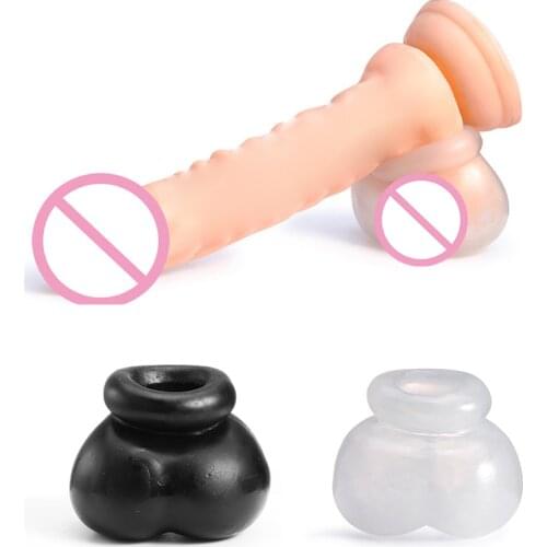 Penis Scrotum Sleeve Testicle Cock Ring Male Chastity Bondage Cock Cage Ball Stretcher Sex Toys For Men Sex Shop