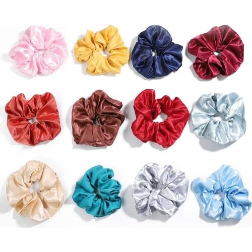Glitter Polyester Velvet Scrunchie Vintage Elastic Hair Rubber Bands Hair Ropes Hair Ties Gum For Women Hair Accessories