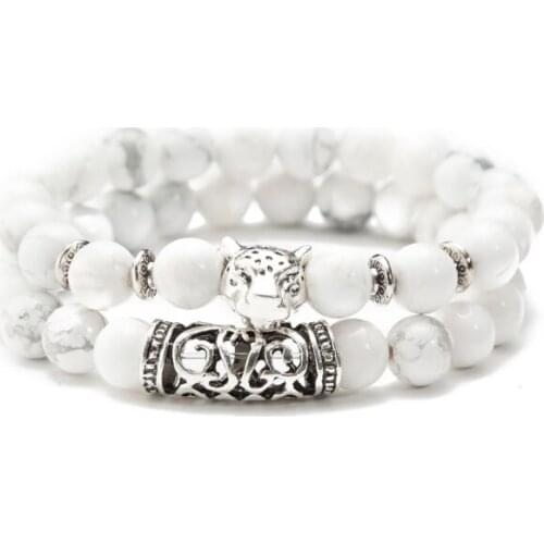 Leopard 8mm bohemian multicolor Agate beads Chakra Reiki Buddha Yoga Bracelet elastic adjustable Volcanic Stone Bangles eg3r