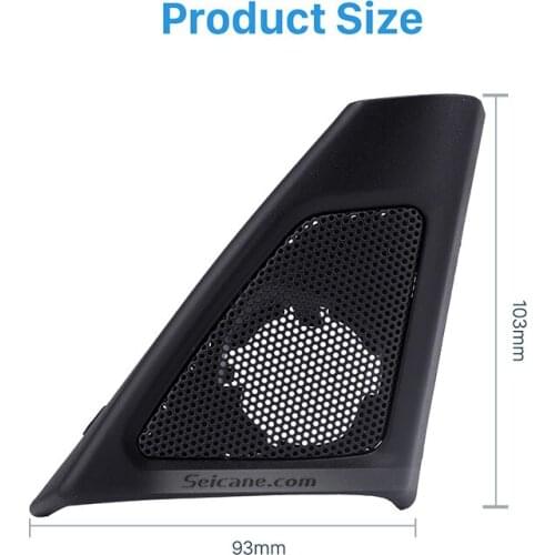 SeicaneCar Tweeter Refitting Speaker Boxes for 2010 BMW 5 Audio Door Angle Gums Music Fitting Stereo Adaptor Install Black 2 PCs