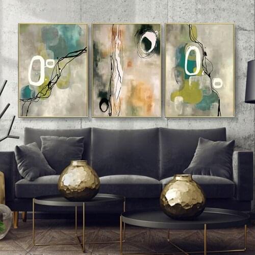 Nordic Simplicity Color Abstract Picture Wall Poster Modern Style Canvas Print Painting Art Aisle Living Room bedroom Decoratio