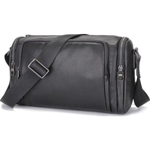 Luufan Men Genuine Leather Shoulder Bags Sport bags Mens Crossbody Messenger Bags Fashion Large Capacity Handbag Travel Tote