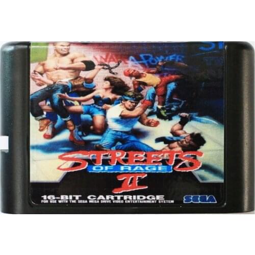 Streets Of Rage II (2) 16 bit MD Game Card For Sega Mega Drive For SEGA Genesis