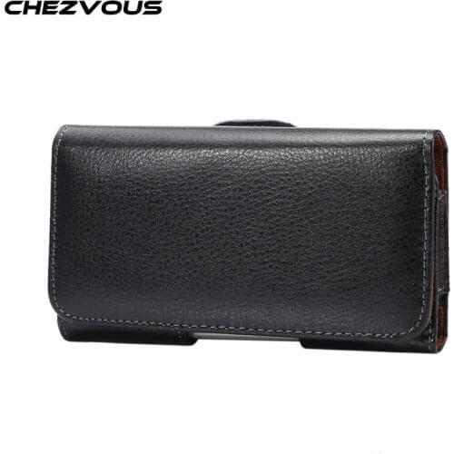 Universal Phone Pouch Case 4.8/5.2/5.5/6.0/6.3/6.9''For iPhone Samsung Huawei Xiaomi Cover Flip Holster Belt Leather Waist Bag