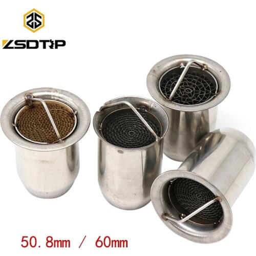 ZSDTRP Stainless Steel Universal Motorcycle Exhaust DB Killer 51mm 60mm Muffler Silencer Noise Sound