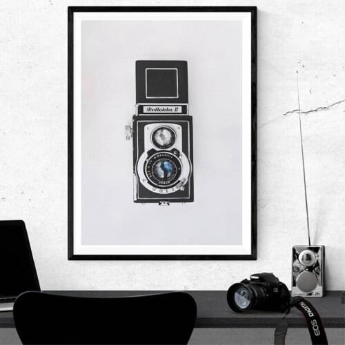 Vintage Camera Poster Prints Photography Lover Gift Black and White Camera Wall Art Picture Canvas Painting Home Wall Decor