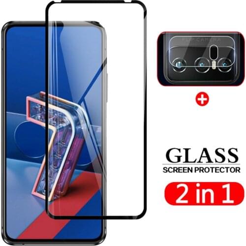 2 In 1 Back Camera Lens Film & Screen Protector Protective Tempered Glass For Asus Zenfone 7 Pro ZS671KS ZS670KS 6.67"