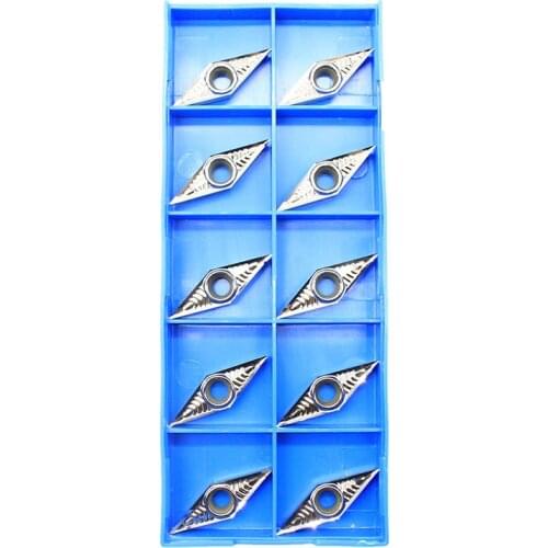 10 PCS VBGT160402 AK H01 High Quality Aluminum Cutter Blade Turning Tool Insert Cutting Tool CNC Tools Alloy Wood