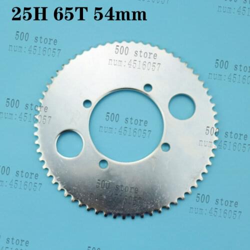 25H 65T teeth rear Chain Sprocket 54mm For 47cc 49cc Pocket Bike Mini ATV Quad Bicycle Moto Bike Part