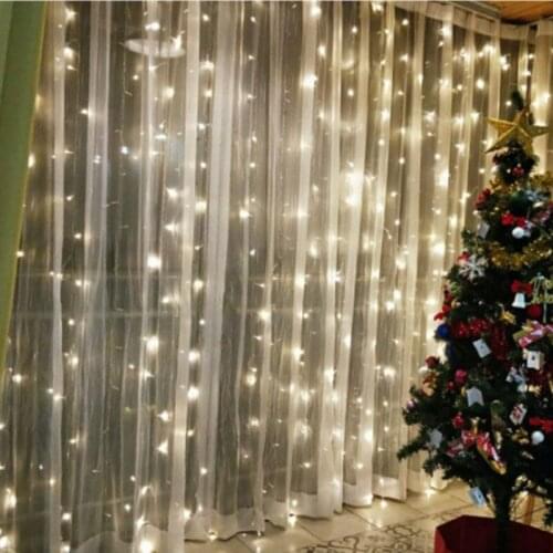 3M LED Fairy Lights Garland Curtain Lamp Remote Control USB String Lights garland for Christmas Decorations Home window decor 5z