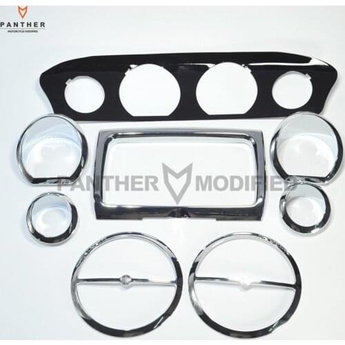 8 pcs Motorcycle Stereo Accent Inner Fairing Speaker Gauge Trim Ring case for Harley Glide 2014 2015 2016 2017